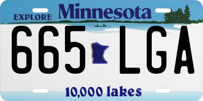 MN license plate 665LGA