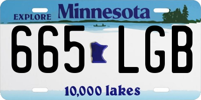 MN license plate 665LGB