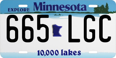 MN license plate 665LGC