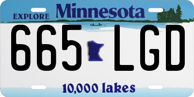 MN license plate 665LGD