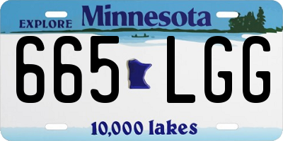 MN license plate 665LGG