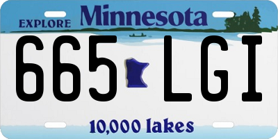MN license plate 665LGI
