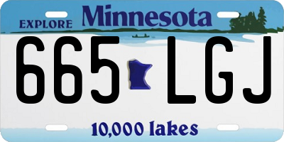 MN license plate 665LGJ