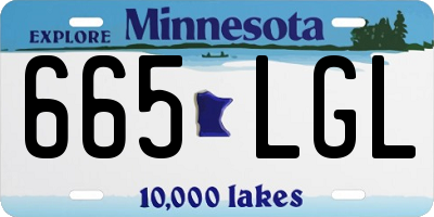 MN license plate 665LGL