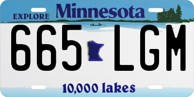 MN license plate 665LGM
