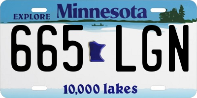 MN license plate 665LGN
