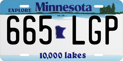 MN license plate 665LGP