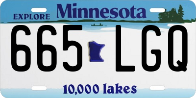 MN license plate 665LGQ