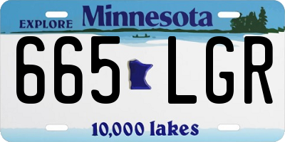 MN license plate 665LGR