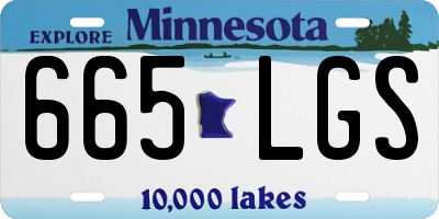 MN license plate 665LGS