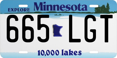 MN license plate 665LGT