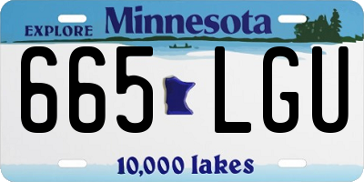 MN license plate 665LGU