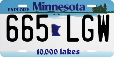MN license plate 665LGW