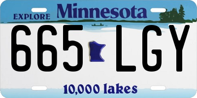 MN license plate 665LGY