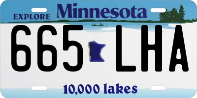 MN license plate 665LHA