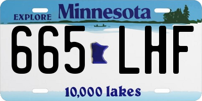 MN license plate 665LHF