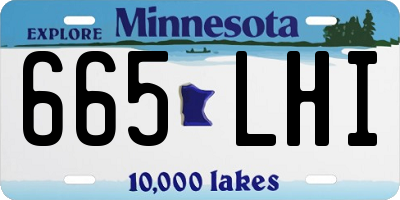 MN license plate 665LHI