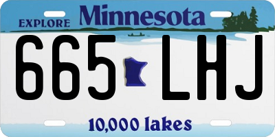 MN license plate 665LHJ