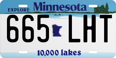 MN license plate 665LHT