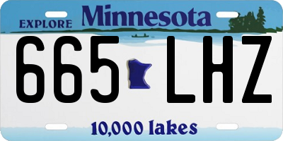 MN license plate 665LHZ