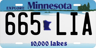 MN license plate 665LIA