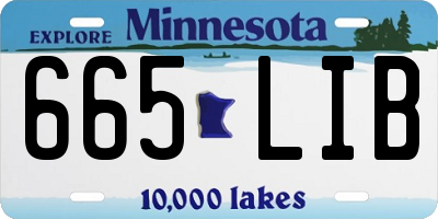 MN license plate 665LIB