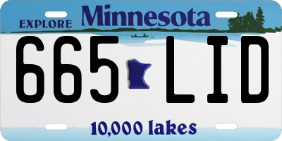 MN license plate 665LID