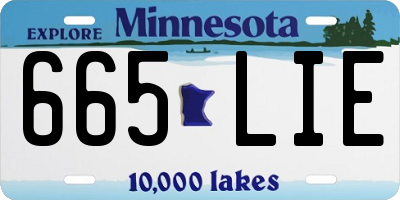 MN license plate 665LIE