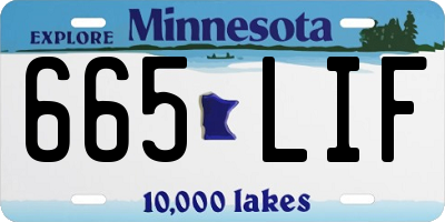MN license plate 665LIF