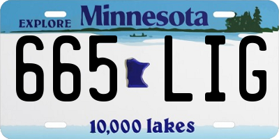 MN license plate 665LIG