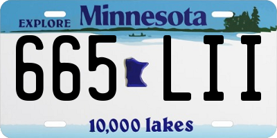 MN license plate 665LII