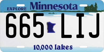 MN license plate 665LIJ