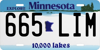 MN license plate 665LIM