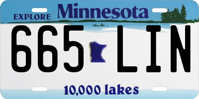 MN license plate 665LIN