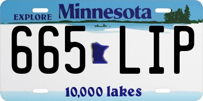 MN license plate 665LIP