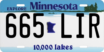 MN license plate 665LIR