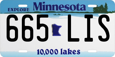 MN license plate 665LIS