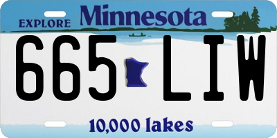 MN license plate 665LIW