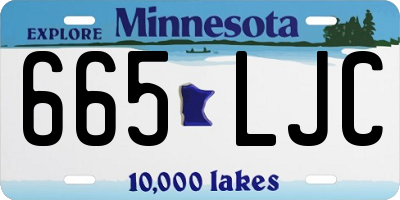 MN license plate 665LJC