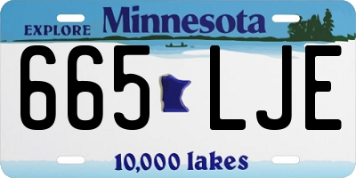 MN license plate 665LJE