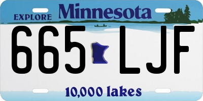 MN license plate 665LJF