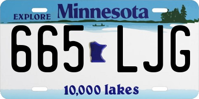 MN license plate 665LJG