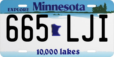 MN license plate 665LJI