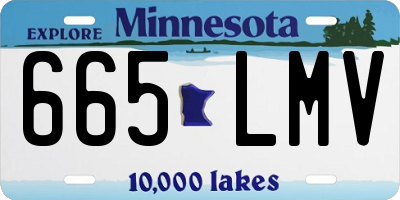 MN license plate 665LMV