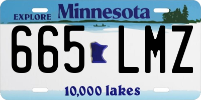 MN license plate 665LMZ
