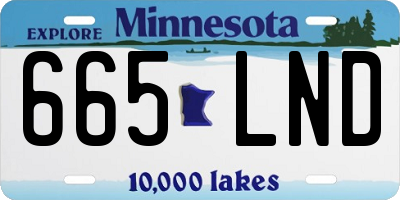 MN license plate 665LND