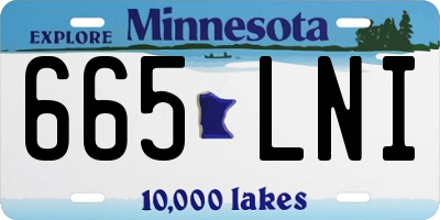 MN license plate 665LNI