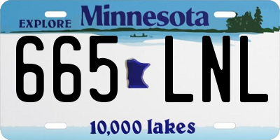MN license plate 665LNL