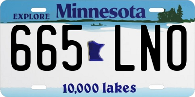MN license plate 665LNO