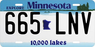 MN license plate 665LNV